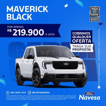 FORD MAVERICK 2.0 ECOBOOST GASOLINA BLACK AUTOMÁTICO